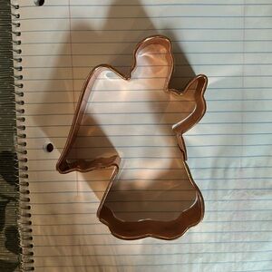 Angel Cookie Cutter Copper Metal Christmas Holiday 6"